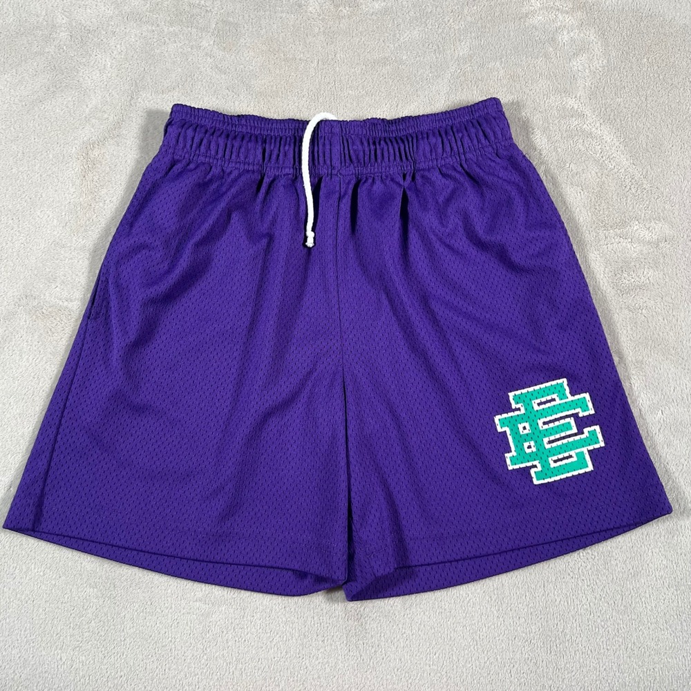 Eric Emanuel EE Basic Mesh Shorts Purple Teal New York Streetwear Men's Small